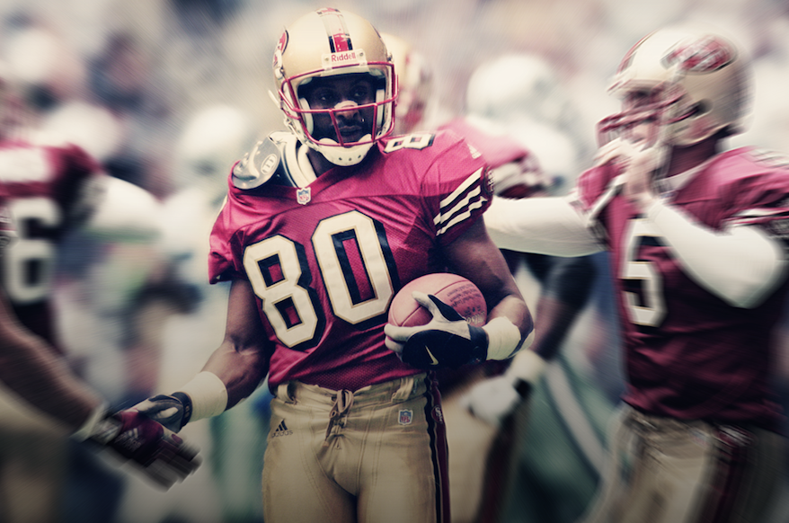BleacherReport's tweet photo. VIDEO: Jerry Rice says there’s no chance Revis, Sherman or Peterson could cover him http://t.co/Wppebiriou http://t.co/86UULwwDiA