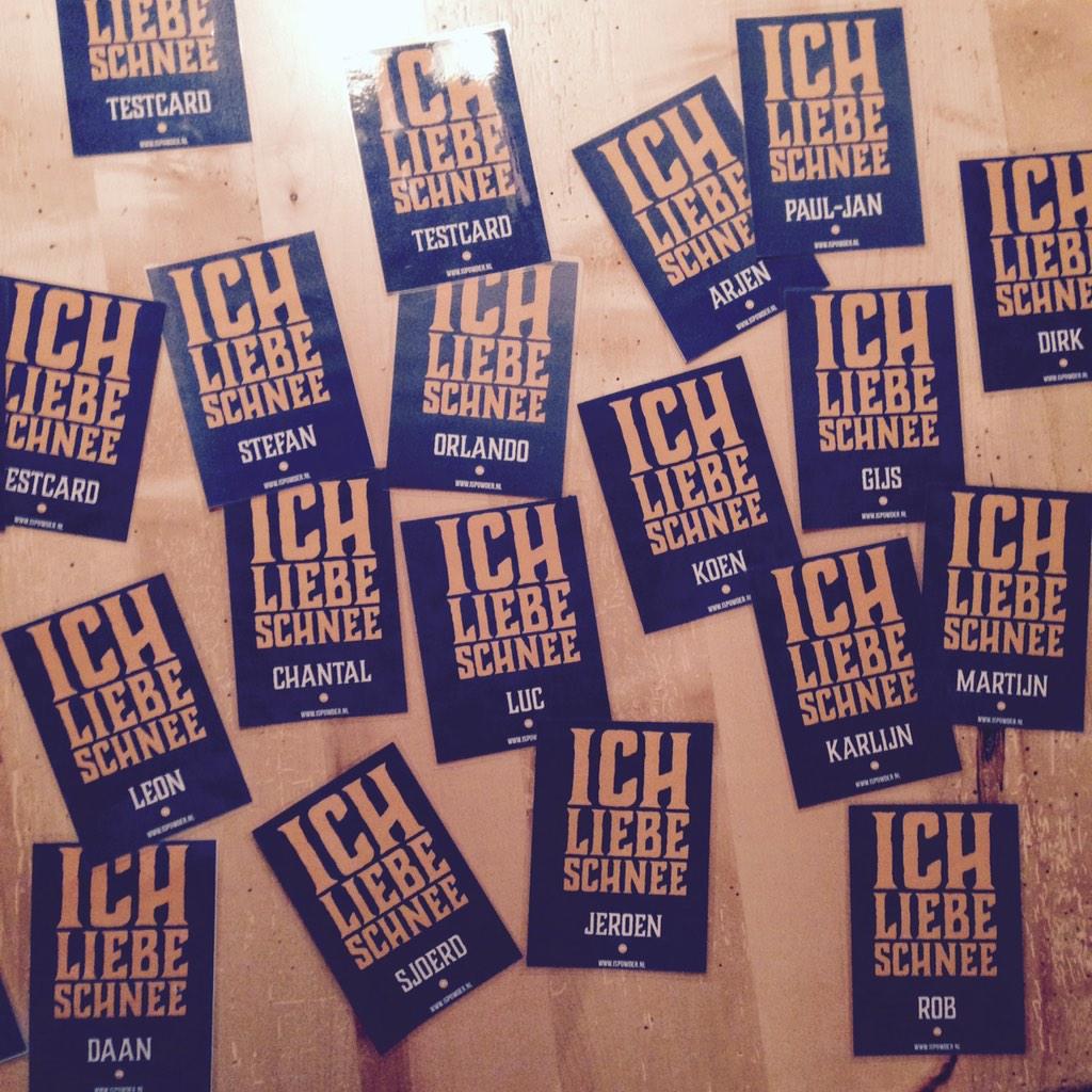 De testkaarten voor de ISPowder Test Ride liggen klaar voor de deelnemers.. #ichliebeschnee