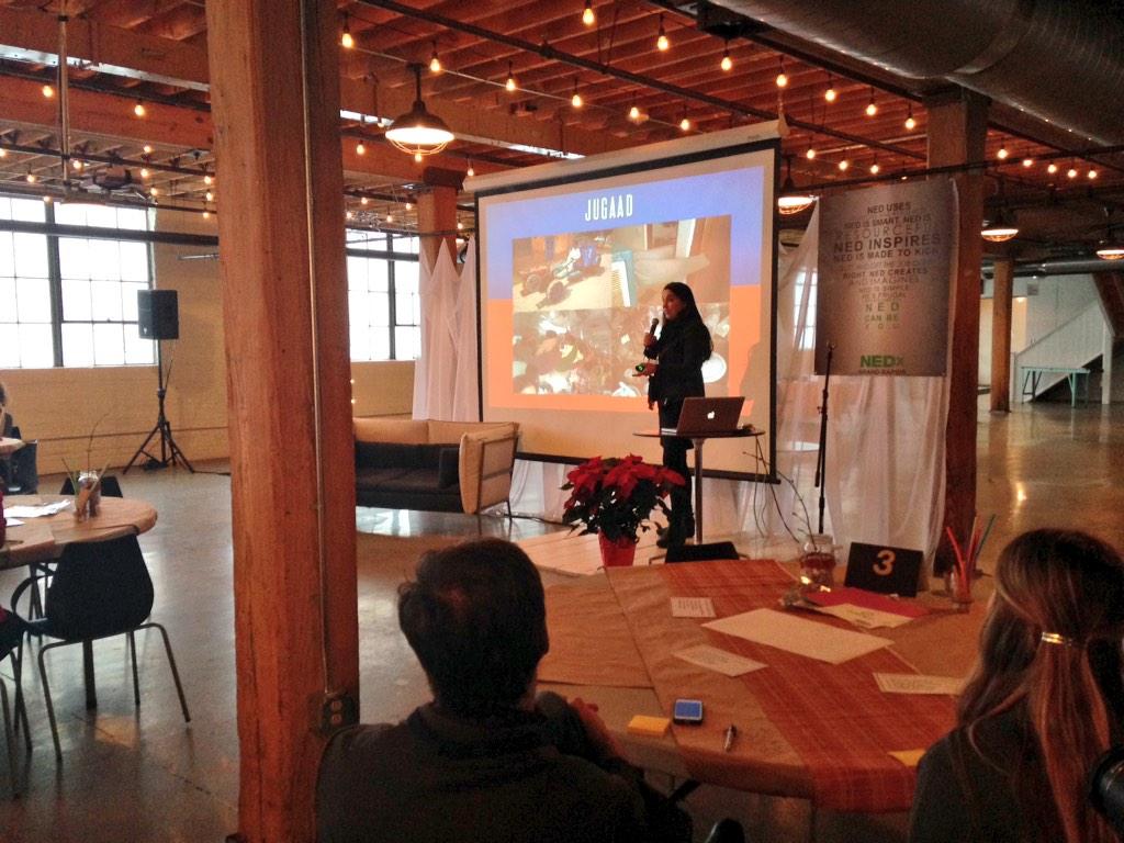 NEDxGR's tweet photo. NEDx is here! Dr. Simone is educating us on "Jugaad" right now! http://t.co/vwwsv6VBW2