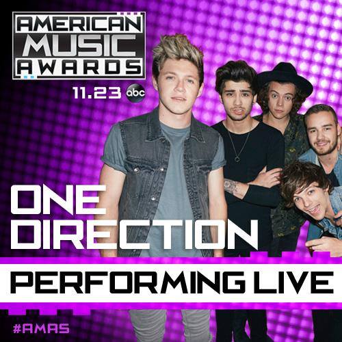 onedirection's tweet image. USA! Don't miss @TheAMAs this Sunday night! The guys are up for three awards and performing live at the show.