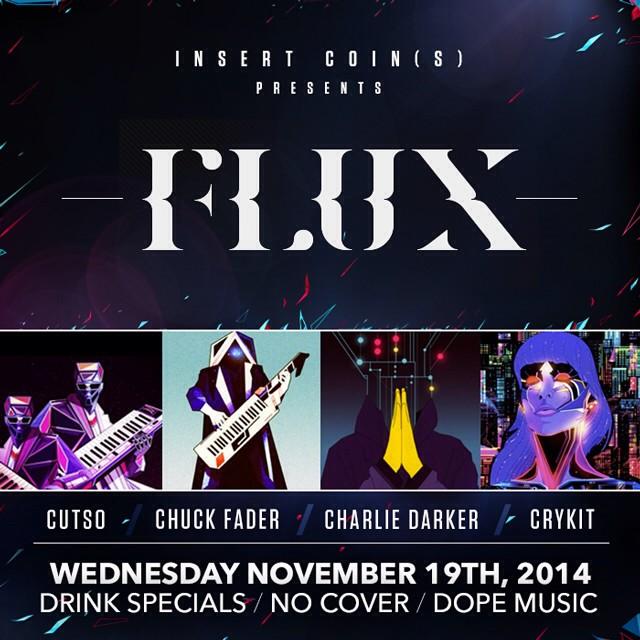 Yes! Our future retro synth bass party FLUX is tonight <a href="/InsertCoinsLV/">Insert Coin(s)</a> w/ <a href="/cutso/">L&L Cool J</a> @ChuckFader <a href="/charliedarker/">Charlie Darker</a> #crykit