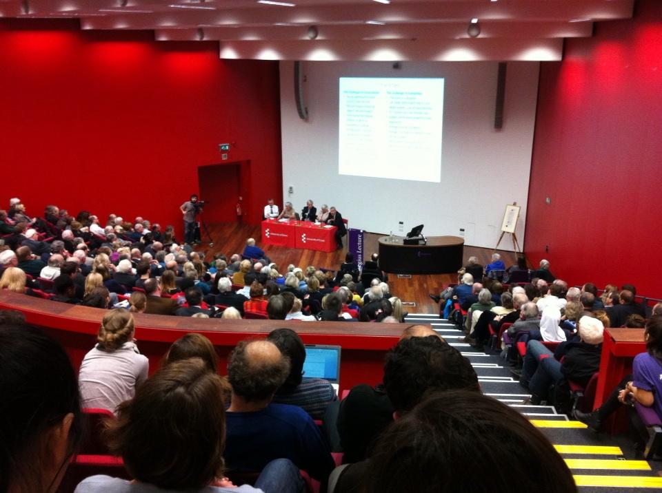 TGtheradioman's tweet image. A packed Ivor Crewe  theatre for Regius Prof David Sanders' lecture Britain the reluctant Europeans