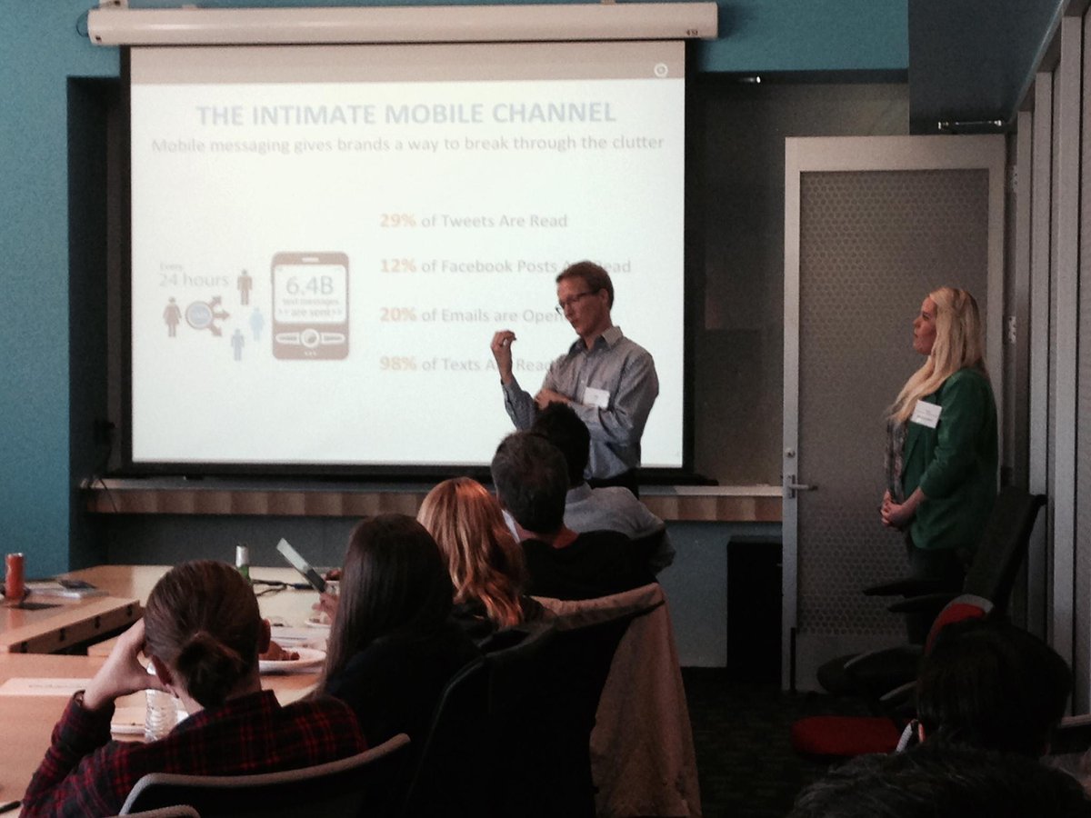 OutspokenAPI's tweet image. “Text messaging: the intimate mobile channel” - @alekzdz talks #mobilemarketing #NewCoLA