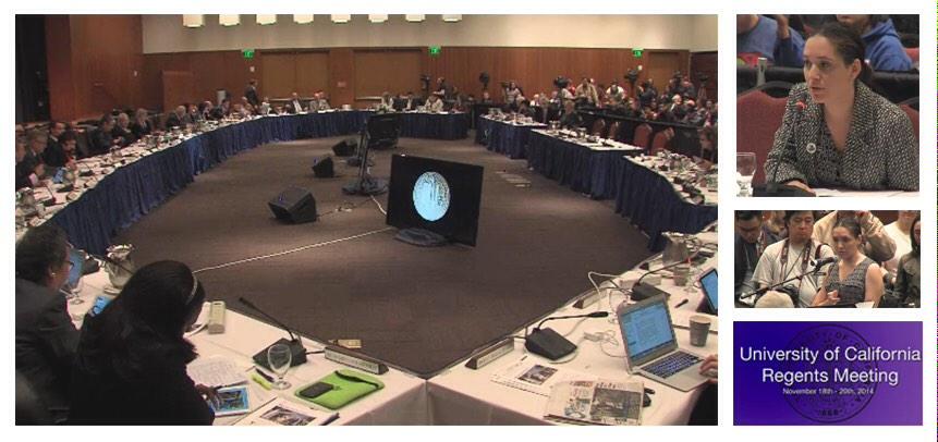 asucsd's tweet photo. Our very own @ASUCSDExternal advocates for students rights at the #UCRegents Mtg #FundTheUC #FundOurFuture #asucsd http://t.co/5XZSyrp47P