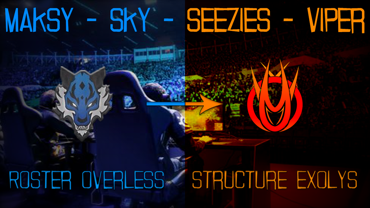 StructureExolys's tweet image. L'affiche de l'arrivée du @Roster_OverLess , chez nous.