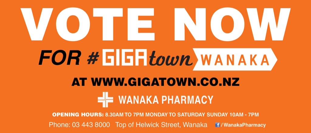 We hope you do gigatown.co.nz/cast-your-vote make #Wanaka #NZ's 1st #Gigatown‼️ #GigatownWanaka #UFB443 <a href="/WanakaTweets/">Wanaka NZ</a>