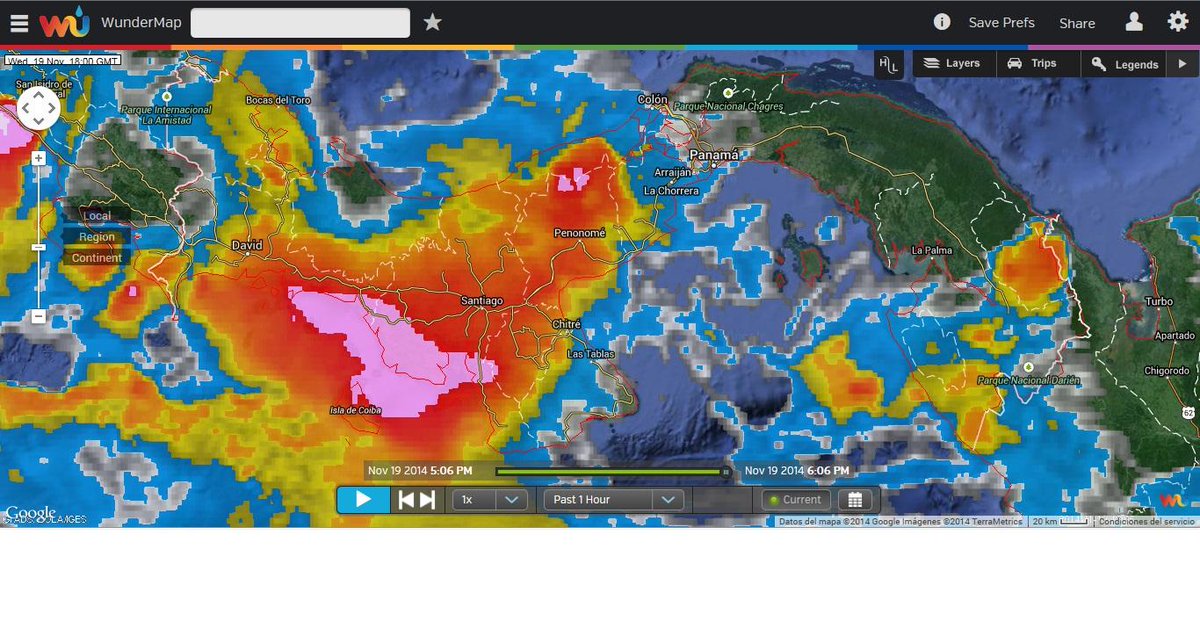 RetenChiriqui's tweet image. .@crpbaru67: 19/11/2014-6:07pm Imagen Satelital Infra. #Panamá #WunderMap @SOS_PTY @RetenChiriqui @BCBRP @GAEDPanama