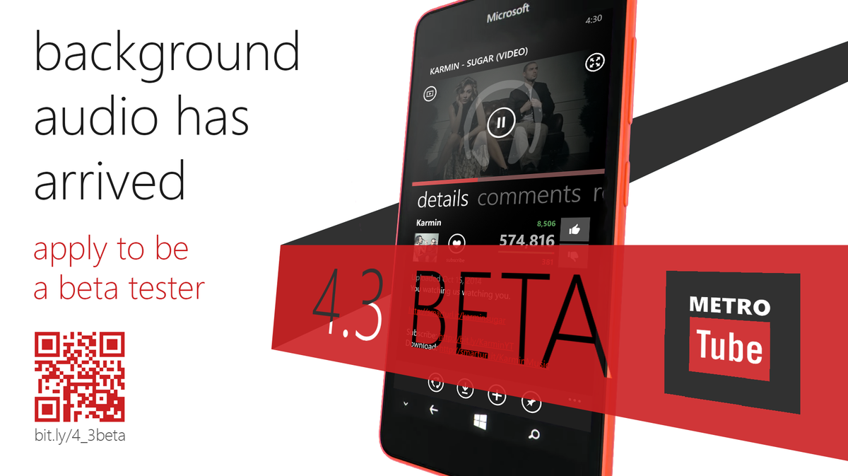 metrotube's tweet photo. Calling all testers! Metrotube beta for background audio is now available! Apply to test here: http://t.co/BsBFAmldeq http://t.co/omwigZMO4h