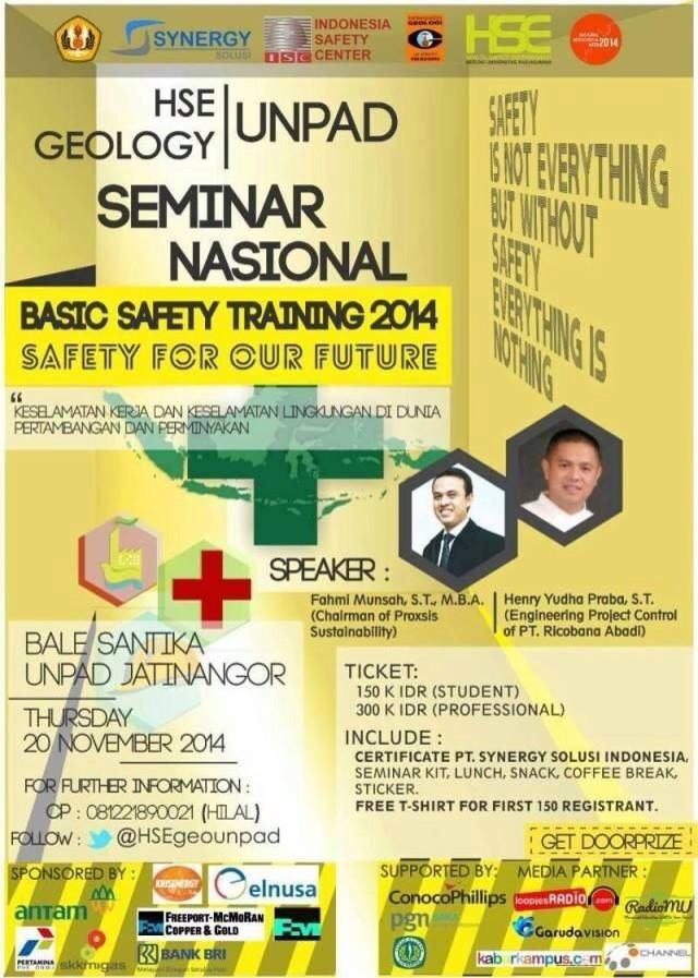 Radio_MU's tweet photo. Hai MUers, skrg MuTrack @tisuy lagi di Seminar Nasional @HSEgeounpad yg membahas ttg Basic Safety Training. http://t.co/ojdojmAiOt