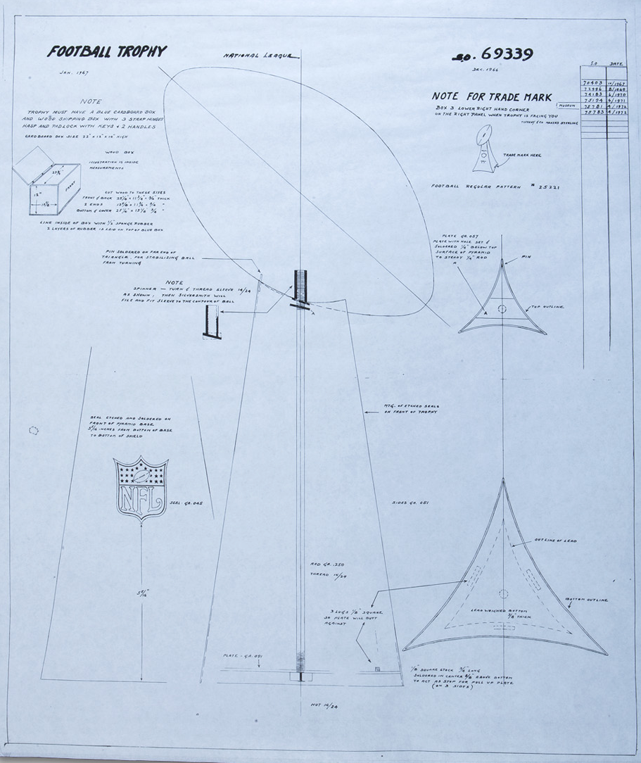 Lombardi Trophy Dimensions