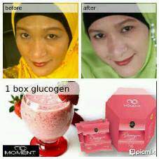 Cantik dan putih merata diseluruh kulit wajah n badan...??  Pake Moment Glucogen yaa...