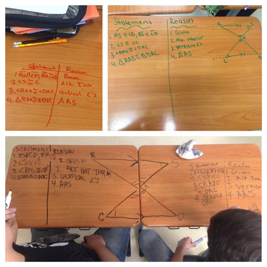 Ms_Bwell's tweet photo. Miss B, are you telling us we can write on our desks? #yep #donttellmrhuffman #makinproofsmorefun http://t.co/n7cCd4D9fr