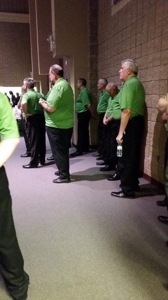 Statesmen getting ready to perform at Glendale Christian Church!
