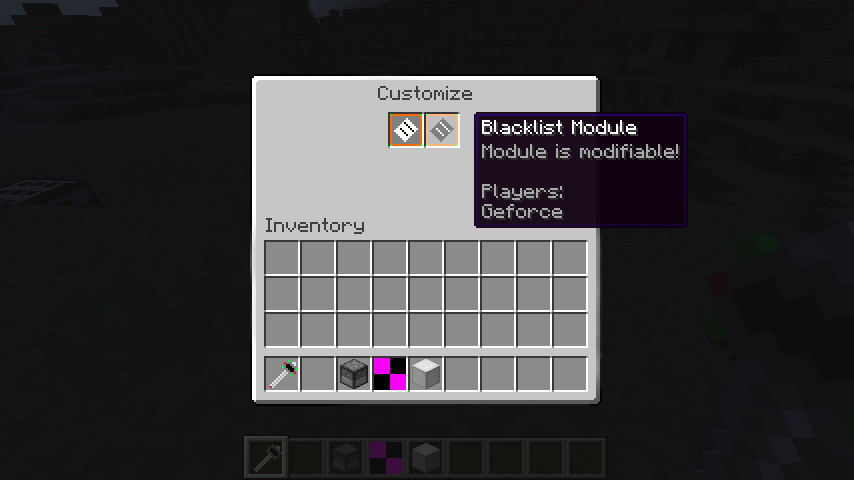 I_Mod_Minecraft's tweet photo. Here's a spoiler image of the new "module" system in SecurityCraft v1.7, the Suggestions update! #MCModDev #wermc http://t.co/M04Pie7Jav
