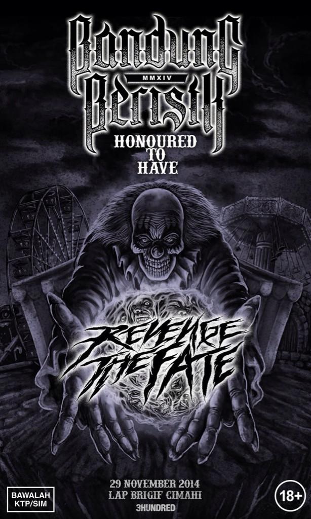 ZackyAchyar's tweet photo. Are u guys ready for @BandungBerisik ? Lets come n join with us @REVENGETHEFATE november 29th Be them up \m/ http://t.co/LWkq0S0U4F