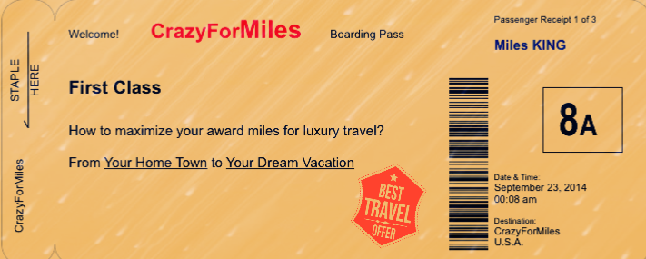 awardhelper's tweet photo. CrazyForMiles - we want to show you how to earn miles without flying, and how to travel luxury with budget or FREE. http://t.co/szOumDgYRr