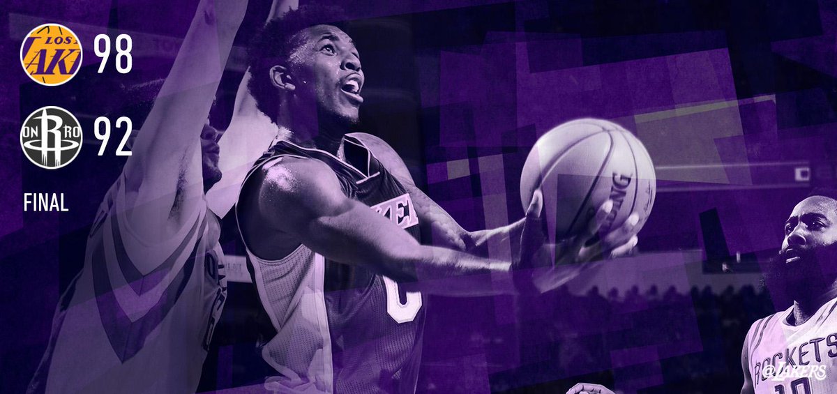Lakers's tweet photo. #LakersWin for the second time in two nights. http://t.co/CkdTf29Oau