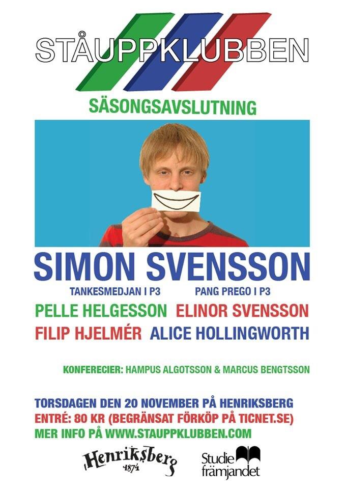 Ikväll 20.00 på <a href="/Henriksbergpub/">Henriksberg</a>. Med <a href="/simonsvensson/">Simon chippen Svenss</a>, <a href="/elnoh/">omar ali Elnoh</a>, @pellesnopp, <a href="/FilipHjelmer/">Friterad Jultallrik</a>, <a href="/Hollywhat/">hollywhat</a> och <a href="/MackanBengt/">Marcus Bengtsson</a>.