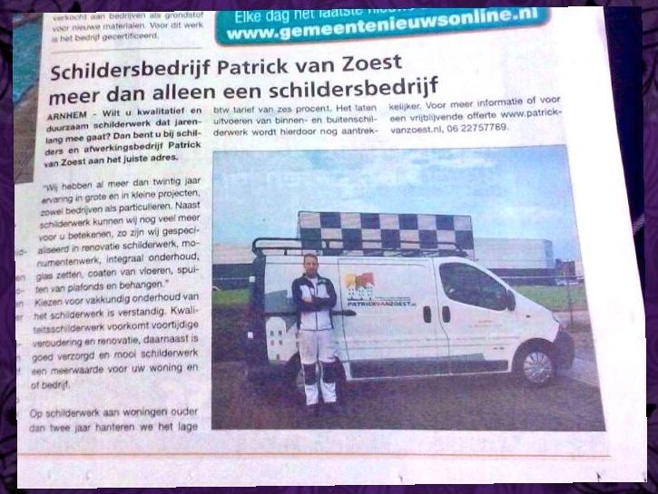 Schilder-&amp; Afwerkingsbedrijf Patrick van Zoest tel:0622757789. #gemeentenieuws #Lingewaard &amp; #gemeente #DeLiemers