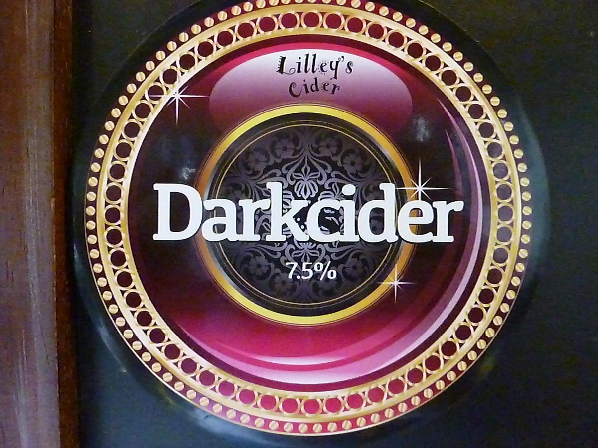 Dark Cider from <a href="/lilleyscider/">Lilley's Cider</a> is up on our board ready for weekend!