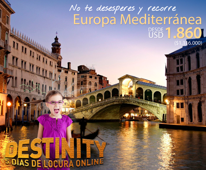 Veci_Chile's tweet image. ¡Precios de locura con #Destinity! Recorre Europa Mediterránea durante 18 días facebook.com/ViajesElCorteI…