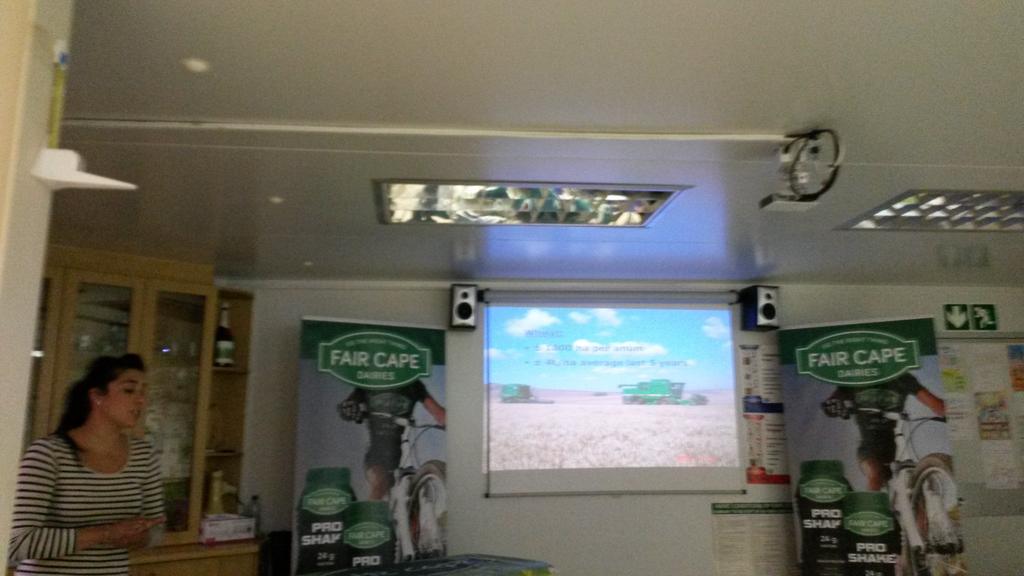 AFMA2014's tweet photo. Tamsyn presenting overview of @faircapedairies to #afma9 delegates http://t.co/xHhTX1wzXi