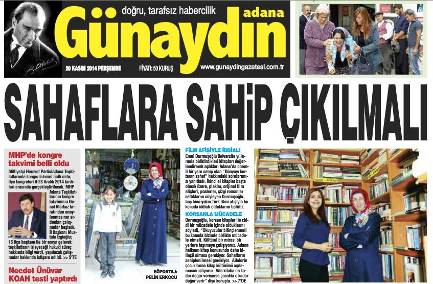 #Adana'nın genç gazetecilerinden Pelin Erkocu'ya duyarlılığından dolayı teşekkür ediyoruz. <a href="/gunaydinadana/">Adana Günaydın Gazetesi</a>