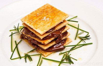 Chocolate's not just for desserts! Rich, savoury mille feuille by <a href="/paul_a_young/">paul.a.young</a> via <a href="/gbchefs/">Great British Chefs</a> togbc.com/MELsmL