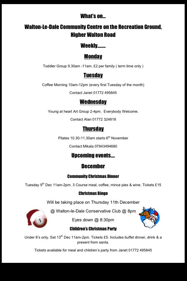 What's on in December......