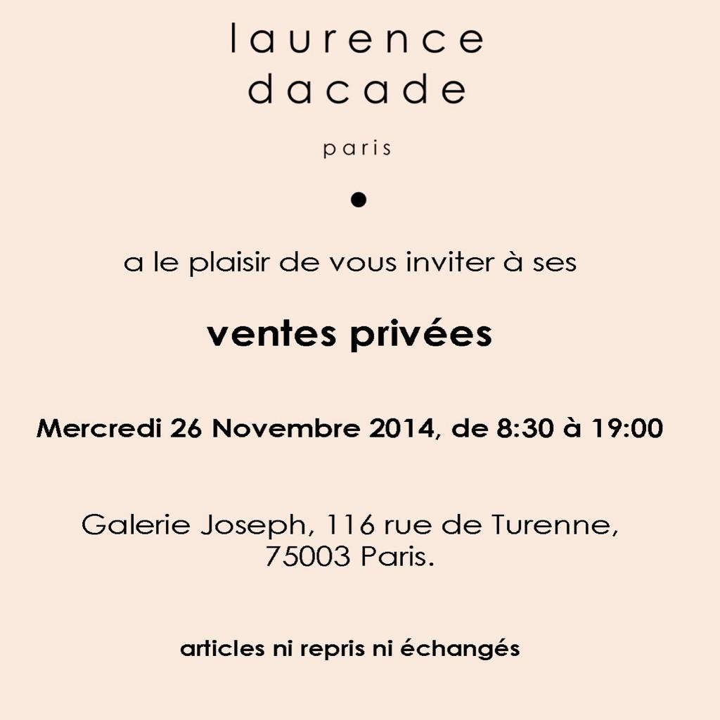 #ventesprivees #laurencedacade #paris #on vous attend !❤️