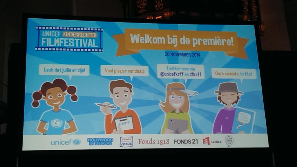 UNICEFKRFF's tweet photo. De gala première van het Unicef Kinderrechten Filmfestival in @Hooglandse kerk in Leiden gaat zo beginnen! #ivrk25 http://t.co/mMJeI2FI92