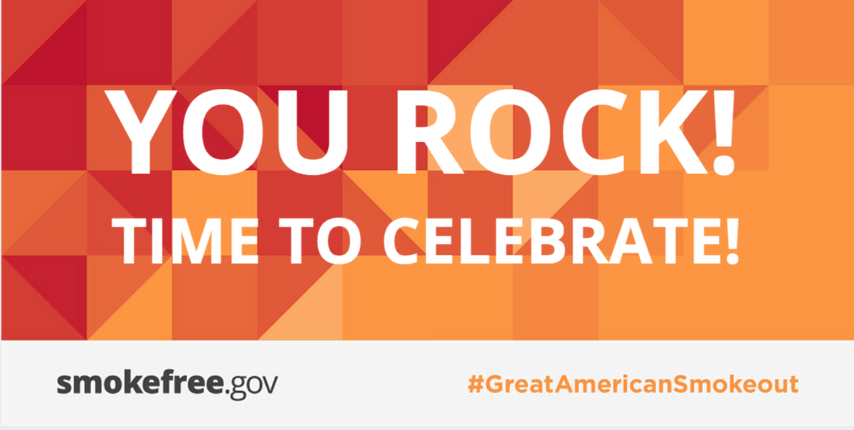 Did you #quitsmoking? Congrats! Don't forget- Celebrate your success &amp; reward yourself for staying #smokefree! #GASO