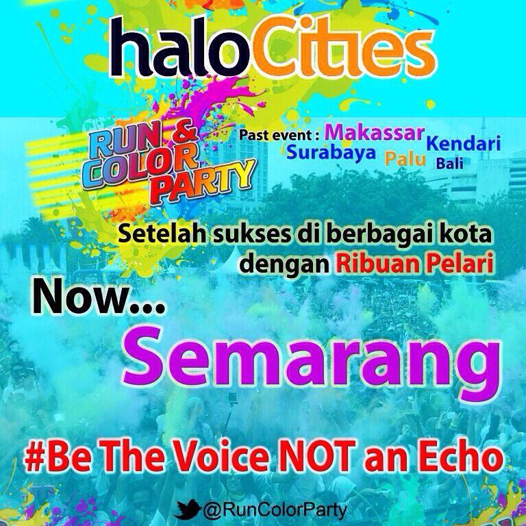 CityHype_SMG's tweet photo. #RCP1 ada 3 tiket GRATIS. #SMGRunColorParty RT promo ini 1 kali saja.  diumumkan besok pkl 21:00 http://t.co/B1XCGcYMDH