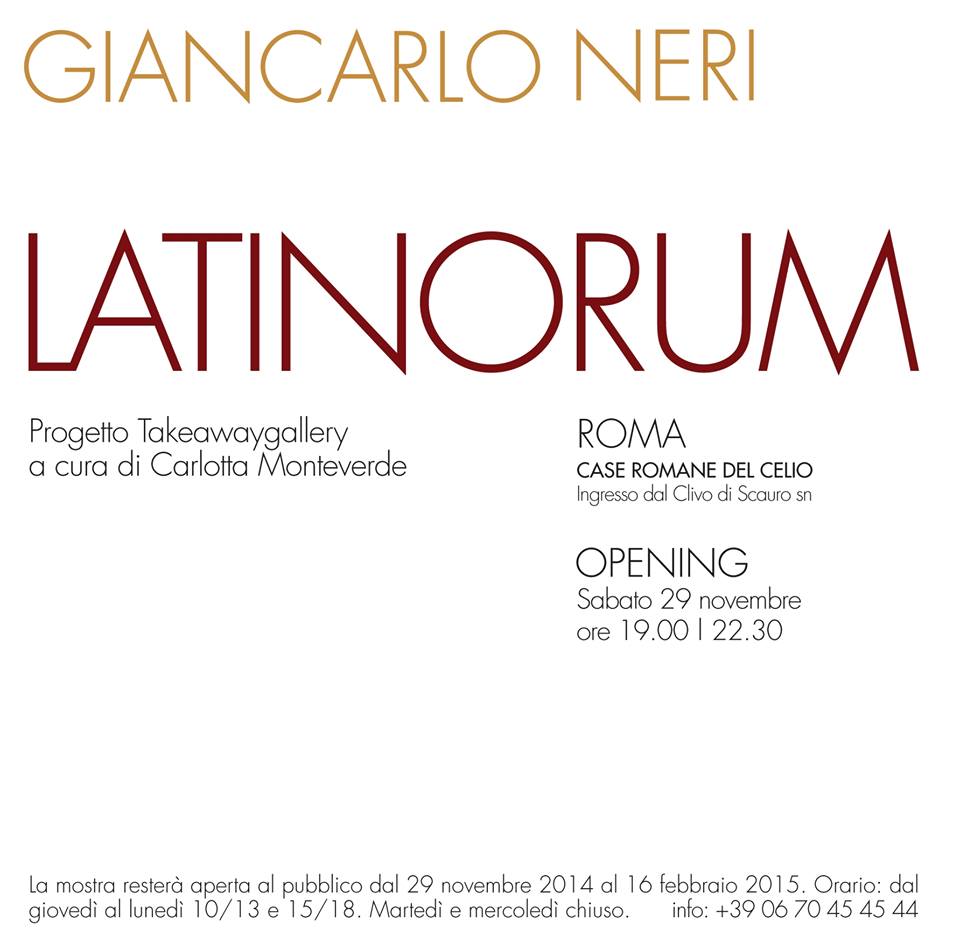 nerinapoli's tweet photo. LATINORUM - Giancarlo Neri - Case Romane del Celio dal 29 novembre.
http://t.co/6yZeRWVvm0 http://t.co/e7iMjv4P9i