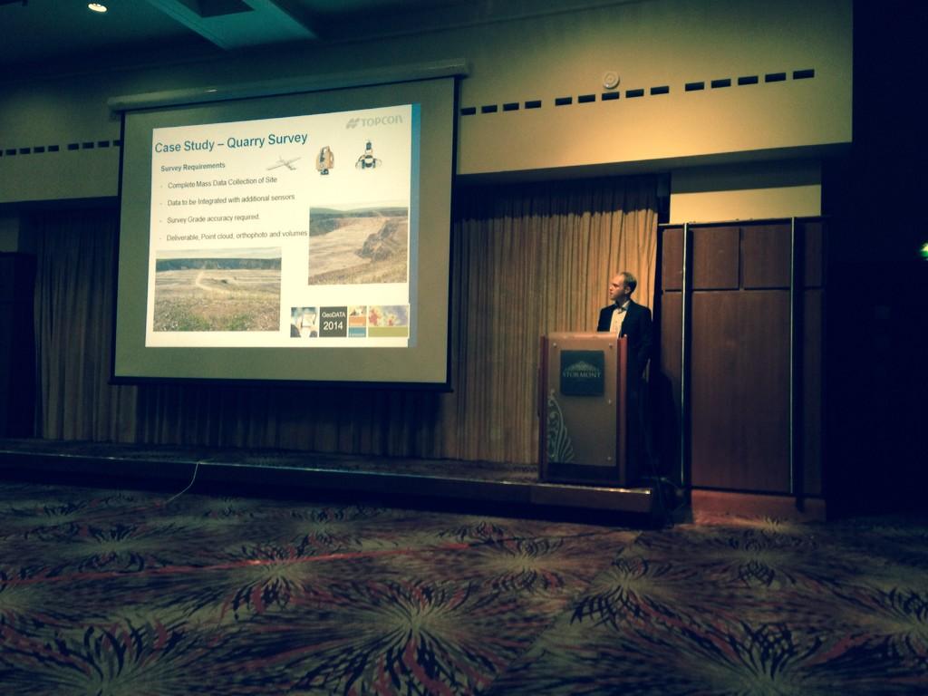 Aluncj's tweet photo. Data data everywhere -  Mass Data Collection from Matt @TopconPID #GeoDATA2014 http://t.co/H1eeMZxBc9