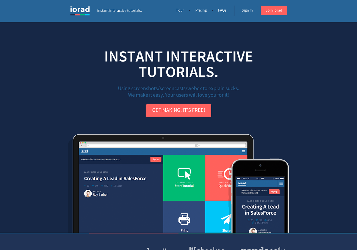 iorad: Make slick instructions for any desktop/web app in minutes. producthunt.com/posts/iorad via <a href="/sunpatel/">Sundeep Patel</a>