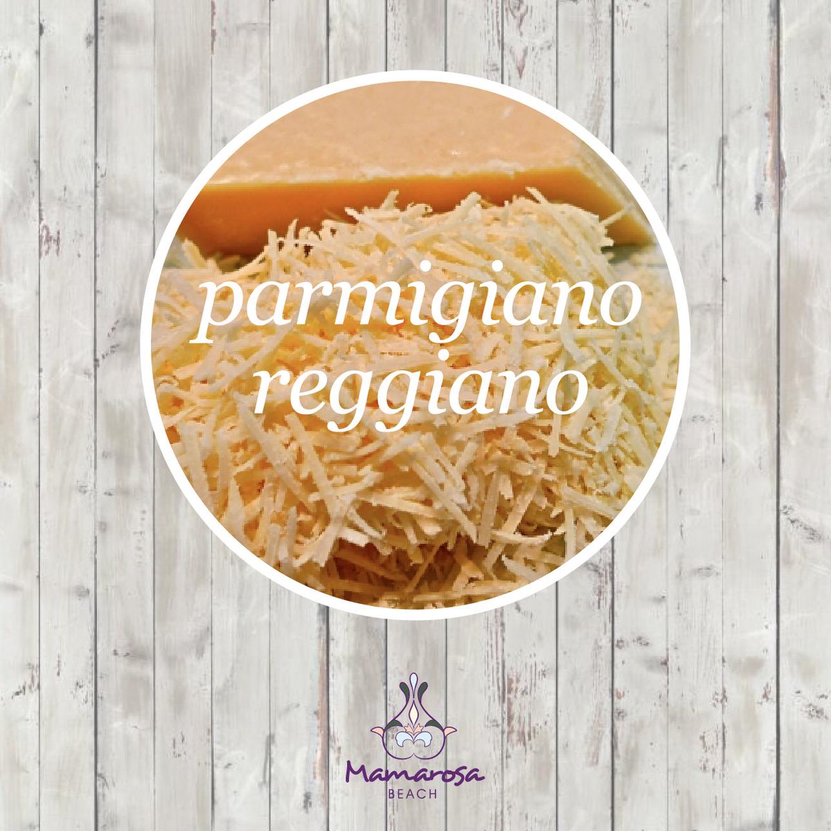En #MamarosaBeach utilizamos el #ParmigianoReggiano fresco. Cual es tu plato preferido para acompañar el Parmigiano?