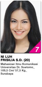 #7 Ni Luh Frisilia S.D. <a href="/niluhrara/">rara</a> (20) Mahasiswi Ilmu Komunikasi <a href="/Unitomo_Sby/">Univ. Dr. Soetomo   </a>  #WF2014