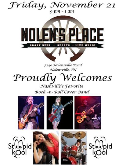 nolensplace_'s tweet photo. Great popular band this Friday night! #StoopidKool plays first time in Nolensville! Starts 9 - goes "late"! http://t.co/uVRjpWCX96