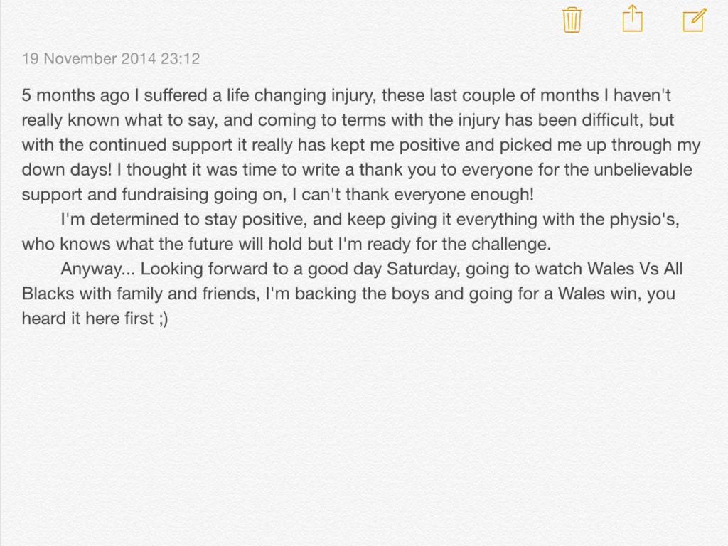 Owilliams91's tweet image. 5 months on and the support keeps coming, can't believe all the fundraising and support its been unbelievable!