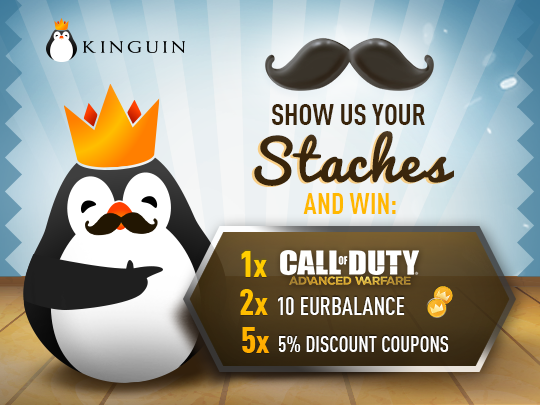 KinguinNet's tweet photo. Show us your #Movember Stache and get a chance to win #CoD #AdvancedWarfare and more! http://t.co/1BPwglZJhk http://t.co/Hbpddp5H32