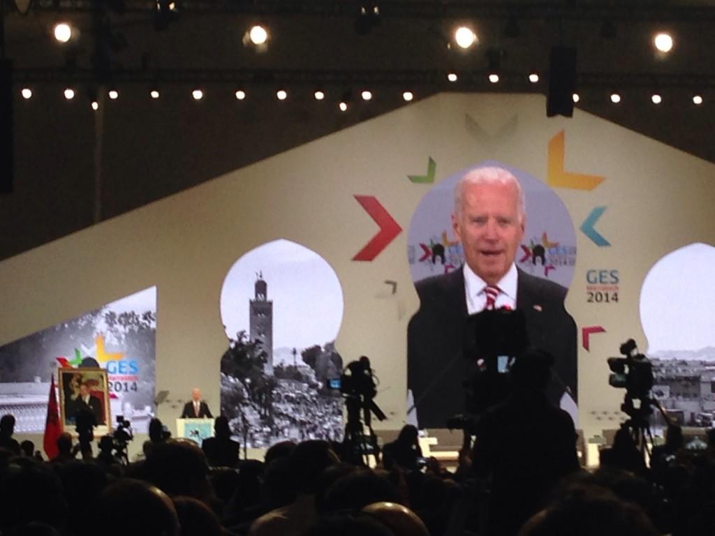 munahaddad's tweet photo. Brilliant talk by @VP Biden at #GES2014 stressing the need to challenge orthodoxy and failing forward @SiyahaJordan http://t.co/qFa1svpjoQ