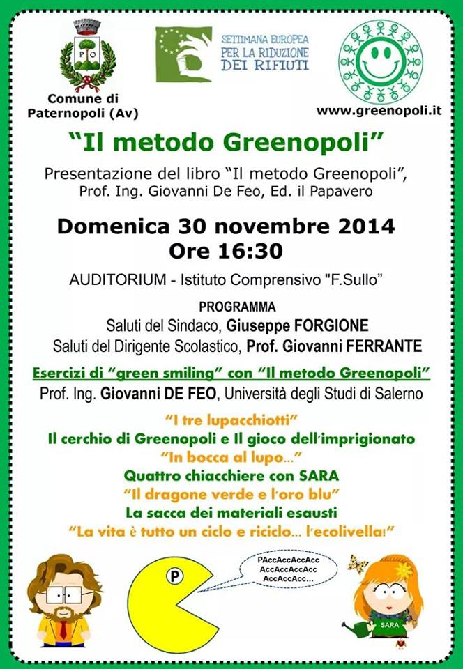 #serr14 Il metodo #Greenopoli il 30 novembre a #Paternopoli <a href="/paskw/">Pasquale Parente</a> <a href="/studiomalvano/">Carmela Malvano</a> <a href="/NikolaGiordano/">Nicola </a>