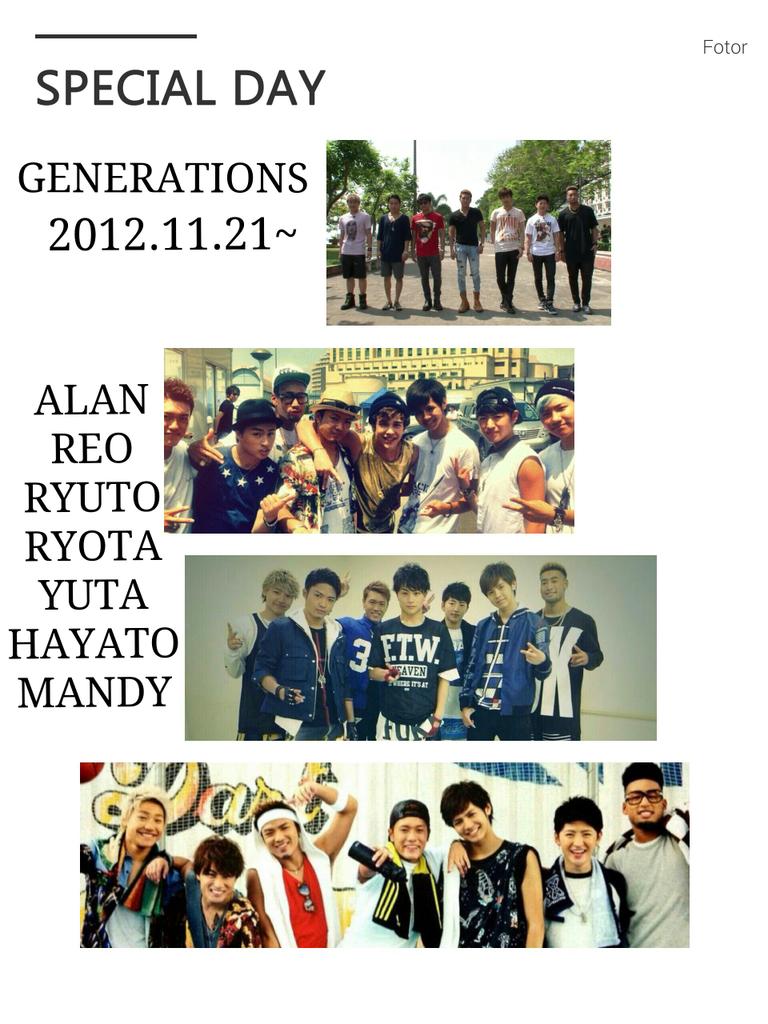 JSBharu39's tweet photo. GENERATIONS
2th Anniversary
Congratulations.*

夢者修行の頃からずっと応援してる♥
個性豊かなﾒﾝﾊﾞｰが大好き♥

これからも応援します♥

#お祝いする人
#GENEすきな人
RT!! http://t.co/4jMHyuNoSH