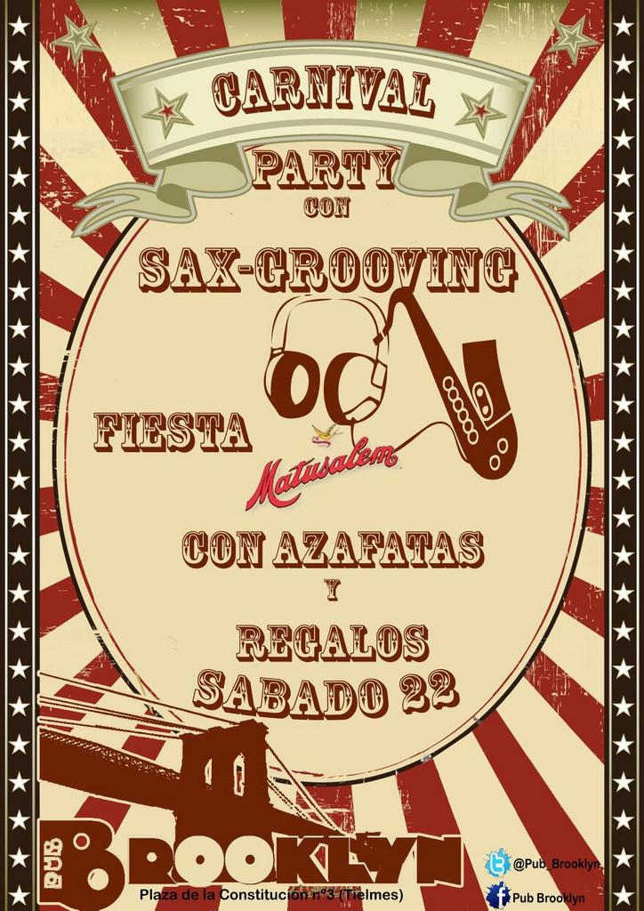 Pub_Brooklyn's tweet photo. Juerrnees ya!! Se aproxima un fiestón para el Sábado 22,lleno de locura!! #SeLiaEnPubBrooklyn #SaxGrooving #Matusalem http://t.co/NOLhH9zupx