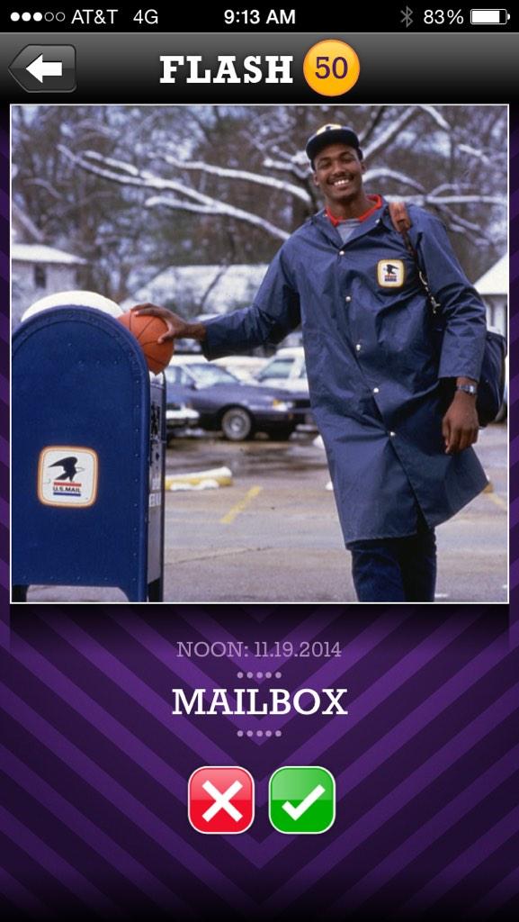PicSlinger's tweet image. Because Sports! Beat this, jerks. #flash50 #mailbox @karlmalone