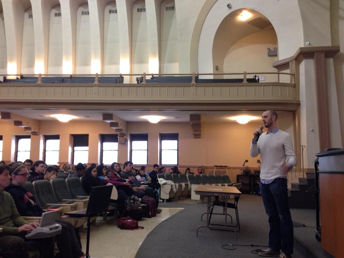 COMatBU's tweet image. COM alum @markdenega screens his doc @HOPEWasHereFilm for our #COM101 classes today! #myCOM