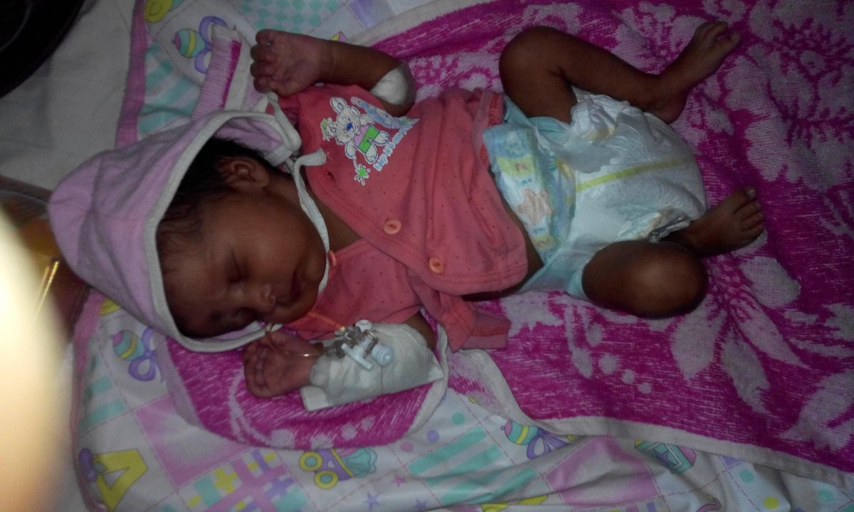 #Firstcase #ProjectTrisha New born girl with severe body infection treated #DFY_USA  #Everypennycounts #Blessings