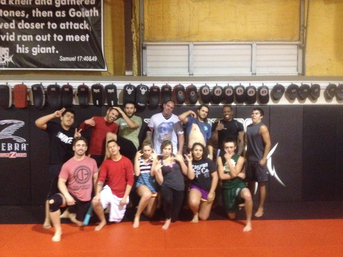 warriorsedgenb's tweet photo. We have way to much fun for an MMA program! Representing Thug life @warriorsedgenb W/@Schindiggity. #1freeweek http://t.co/KuDI4AuGFU