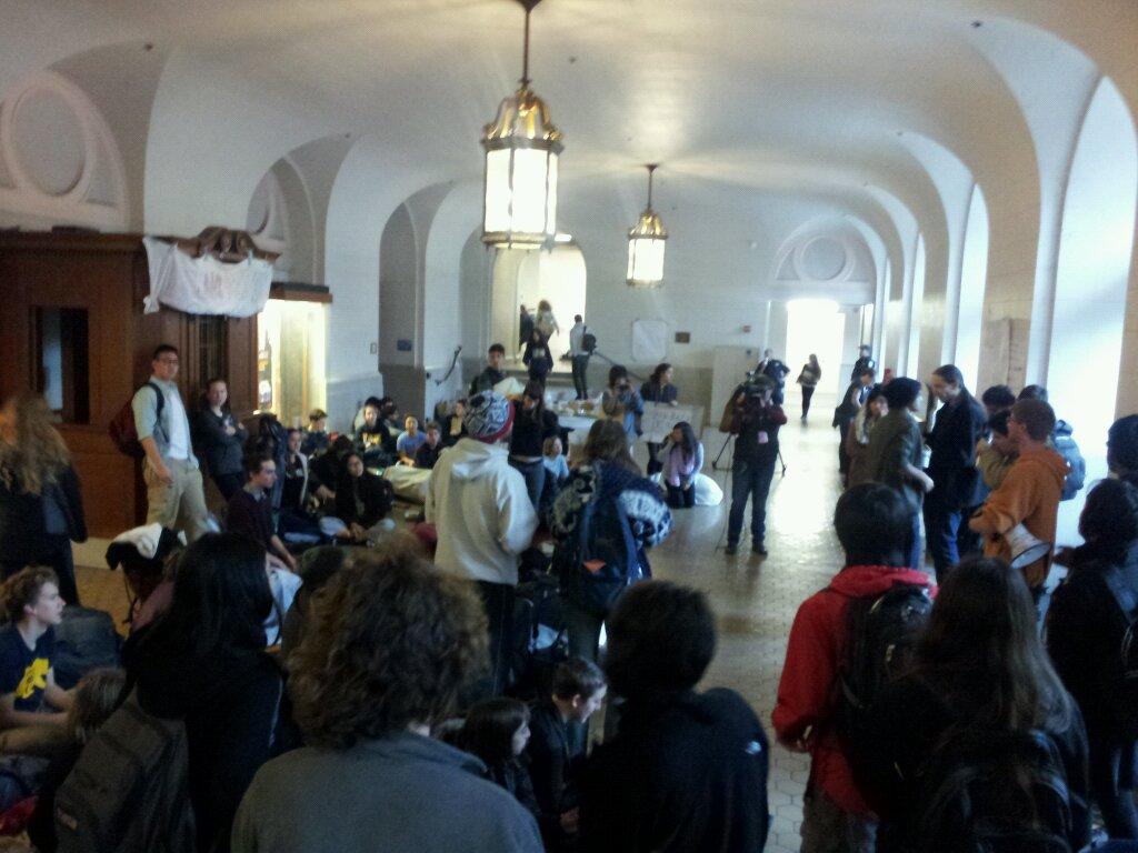 OccupyCalCampus's tweet photo. We survived the night! Come out join us #occupycal #occupy #takebackyourtuition takebackyourt #ucregents #bpoffcampus http://t.co/s93o94cGtE